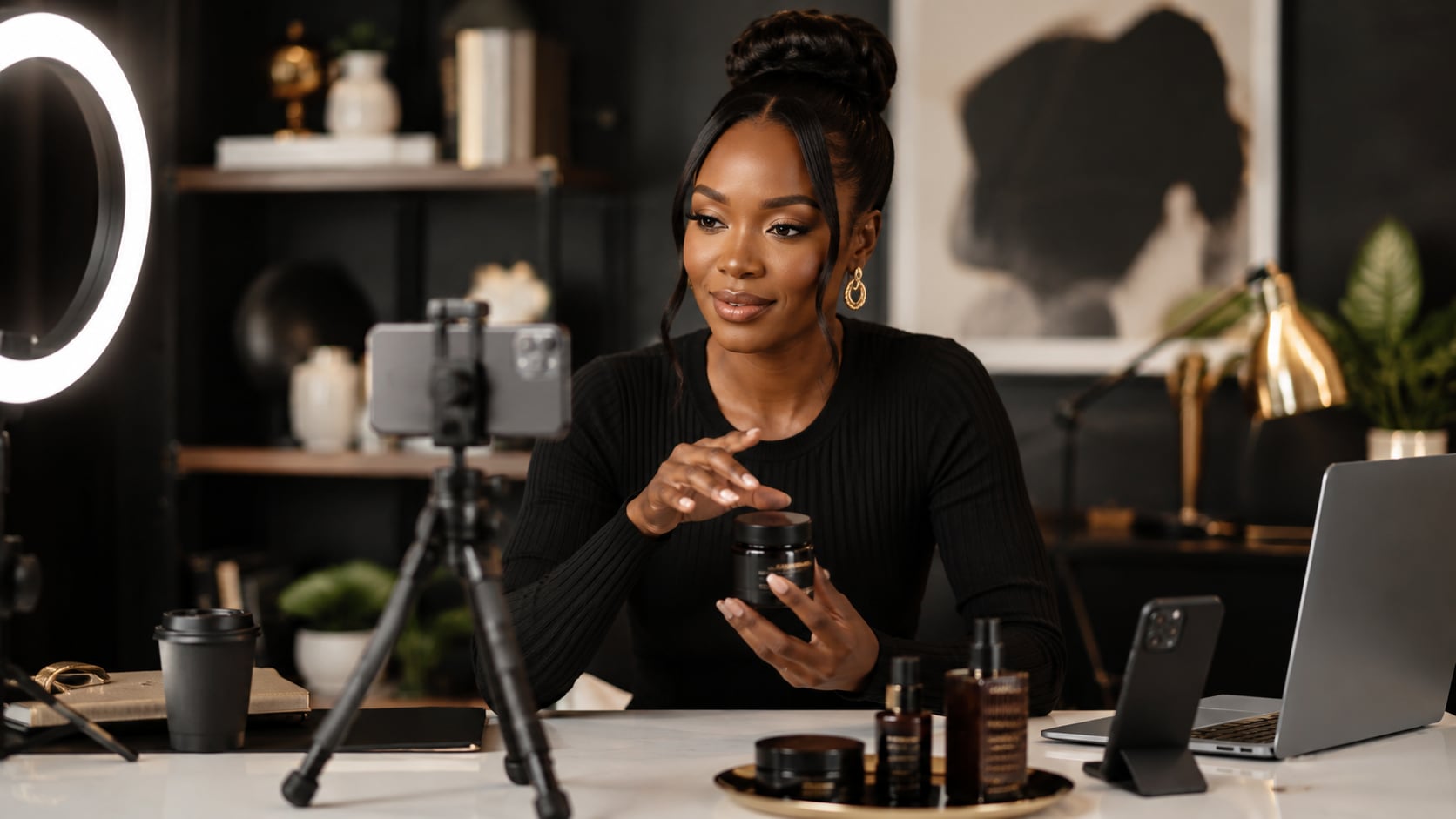 Social content shoot behind-the-scenes
